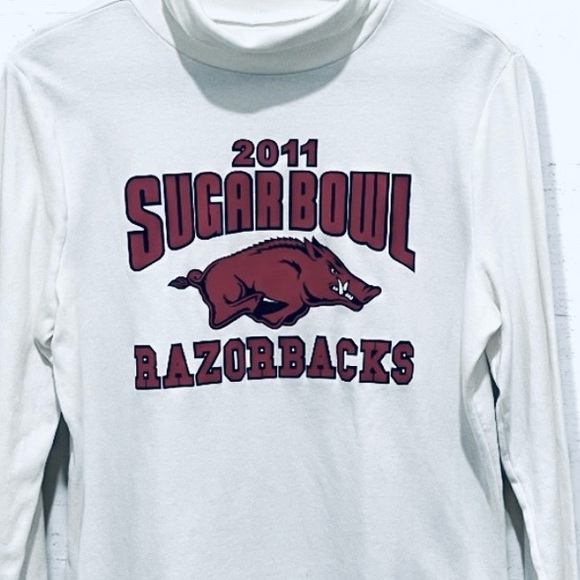 Arkansas Razorbacks 2011 SugarBowl Turtle Neck Size Large Vintage - Picture 1 of 6